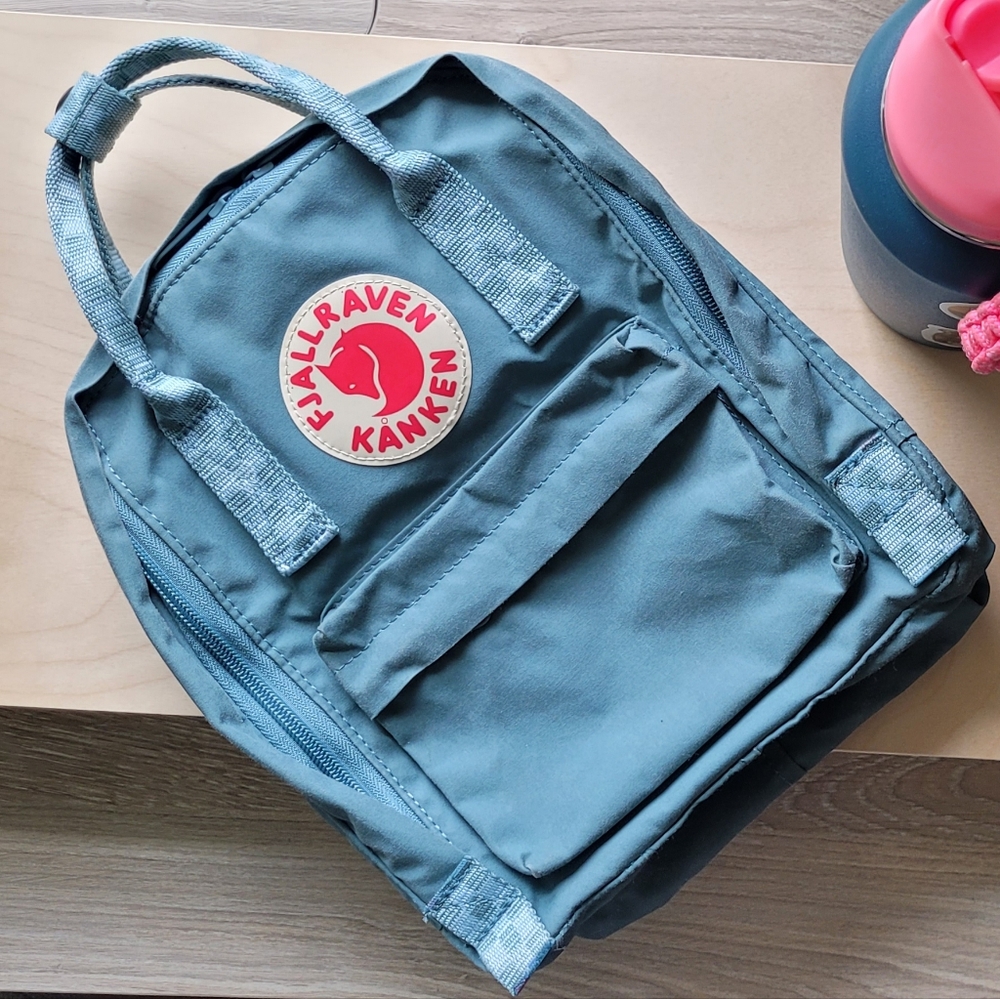 Fjalraven kanken mini teal blue backpack